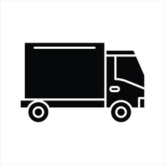 Flat Icon Cargo Truck Delivery Vehicle Land Transportation