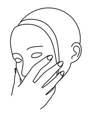 Human Head Holding a Mask with Different Emotions in Hand, Hypocrisy, Bipolar Disorder, and Loss of Identity. struggle, emotionless, face change, psychological.personality, deception, self-image, mind