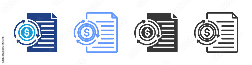 Poster roi icon set multiple style collection