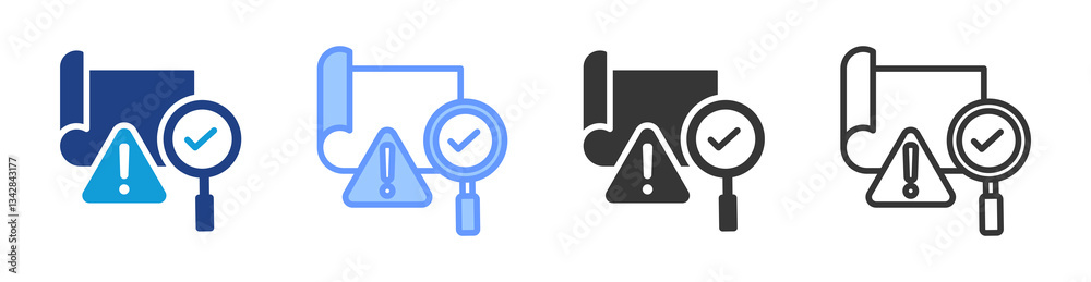 Poster contingency icon set multiple style collection