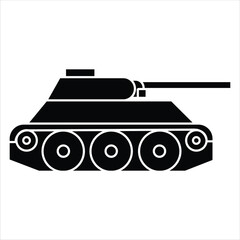 Flat Icon Military Tank Heavy Armor Land Transportation
