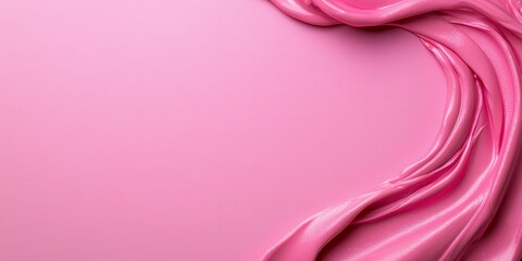 Stunning pink background featuring a delicate pink ribbon perfectly arranged to create a charming visual appeal