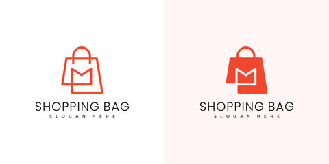Simple Shopping Bag  Logo Design
