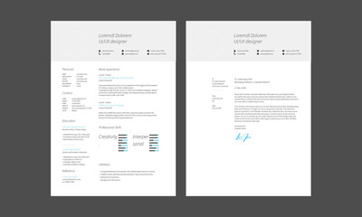 Creative CV resume templates, multipurpose resume design, a4 resume