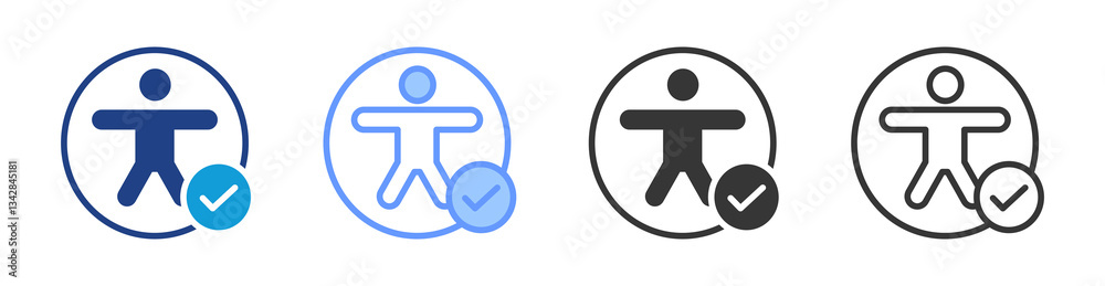 Poster Accessibility icon set multiple style collection