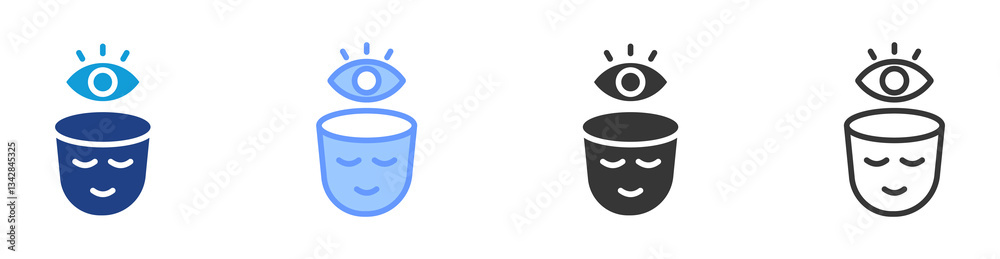 Aufkleber Perception icon set multiple style collection