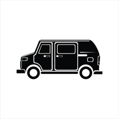 Flat Icon Van Cargo Transport Vehicle Land Transportation