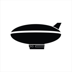 Flat Icon Zeppelin Airship Blimp Air Transportation