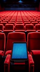 Obraz premium Empty Cinema Seats for Tablet Display.