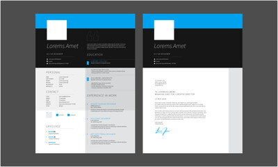 Clean Resume Layout, Minimalist resume cv template, Resume design template
