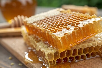 honey in a honeycomb