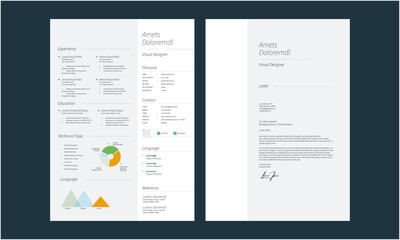 Clean Resume Layout, Minimalist resume cv template, Resume design template
