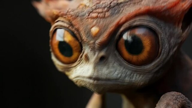 The alien emerged from its spacecraft, its curious eyes scanning the unfamiliar landscape of Earth.