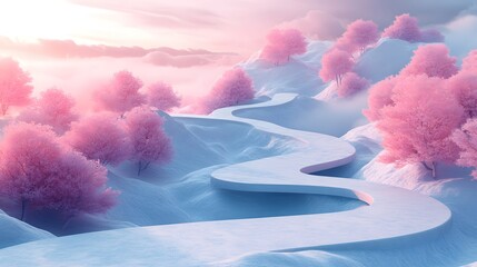 Minimalist Isometric Geometric Landscape