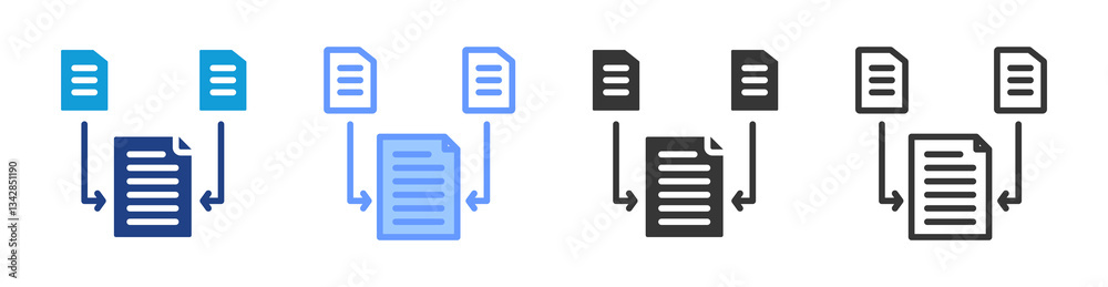 Poster Method icon set multiple style collection