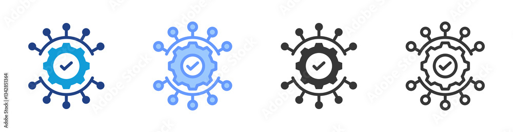 Aufkleber Data Preparation icon set multiple style collection