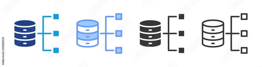 Poster Data Set icon set multiple style collection