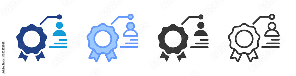 Poster brand identity icon set multiple style collection