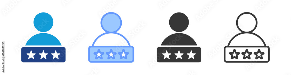 Poster Customer Satisfaction icon set multiple style collection
