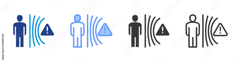 Poster resilience icon set multiple style collection