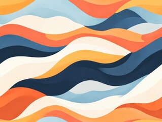 Vibrant Watercolor Abstract Seamless Pattern in Warm Tones