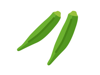 オクラのアイコンのイラスト