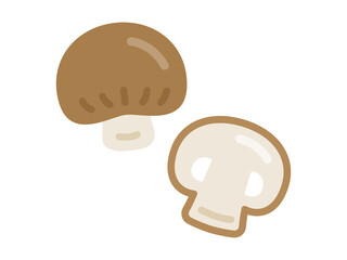 マッシュルームのアイコンのイラスト