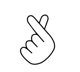 K-pop Gesture Hand Sign Representing a Heart with the Thumb and Forefinger Crossing,Gratitude, Expression of Thanks in Korean Culture and Modern Social Media, Positive Feelings
