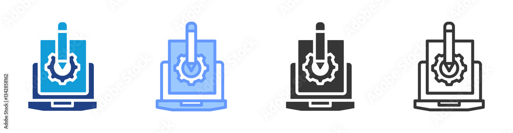Poster Rapid Prototyping icon set multiple style collection