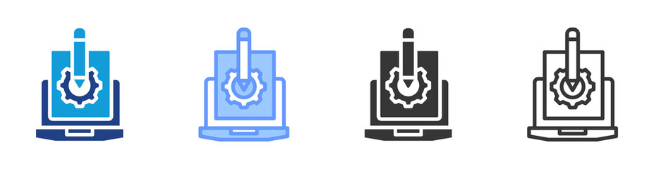 Rapid Prototyping icon set multiple style collection