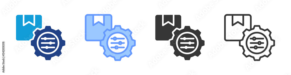 Poster Product Customization icon set multiple style collection