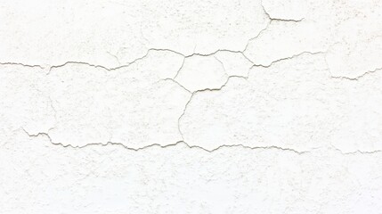 Naklejka premium Cracked Plaster: An intriguing close-up of a cracked wall or plaster, revealing intricate patterns and textures that hint at age and the passage of time. 