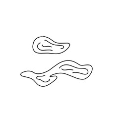 hand drawn puddle line icon