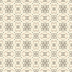 Traditional abstract seamless floral pattern