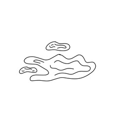 hand drawn puddle line icon