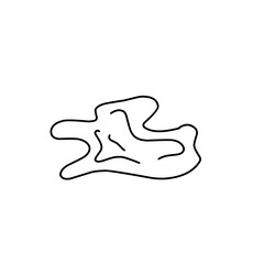 hand drawn puddle line icon