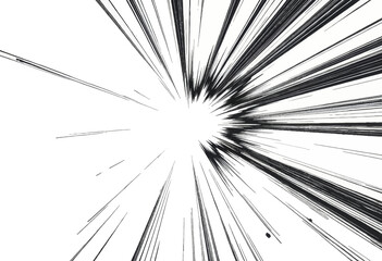 Obraz premium Black and White Radial Burst Effect