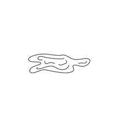 hand drawn puddle line icon