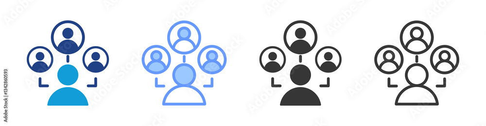 Aufkleber delegate icon set multiple style collection