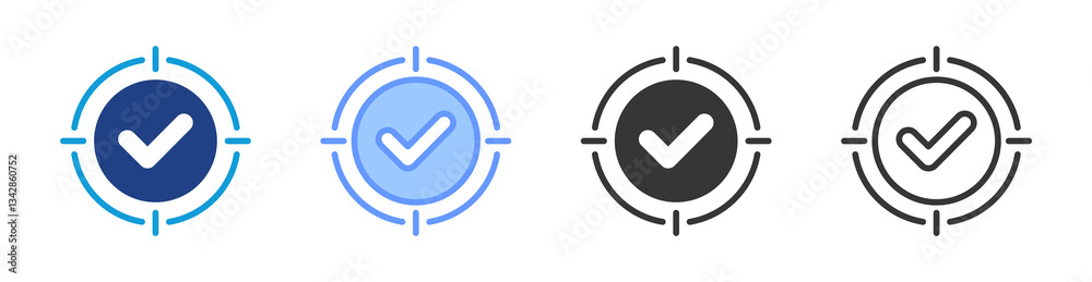Aufkleber target focus icon set multiple style collection