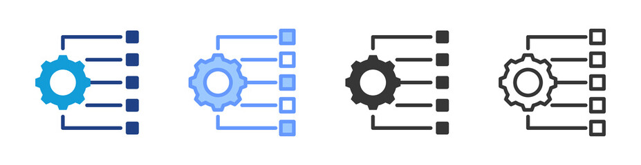Organize icon set multiple style collection