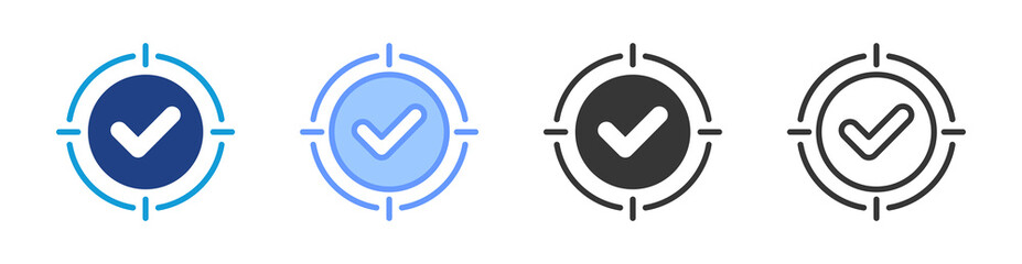 Target Focus icon set multiple style collection