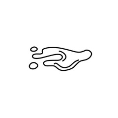 hand drawn puddle line icon