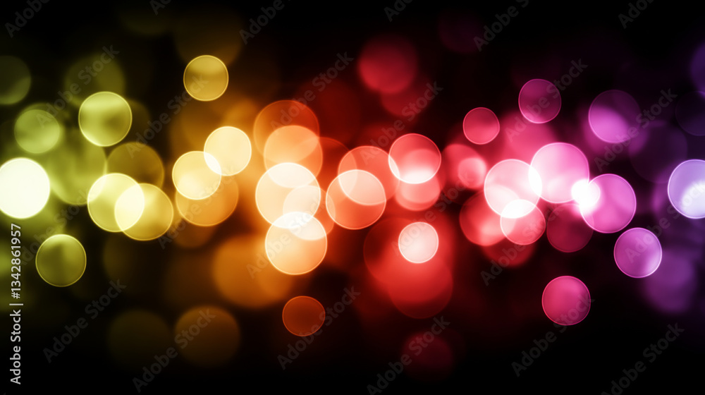 Wall mural colorful abstract background with vibrant bokeh lights creating dreamy effect