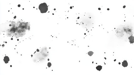 Abstract ink splatter background with black and gray spots creating dynamic visual effect