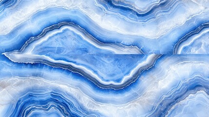 Obraz premium Stunning Blue Agate Stone Texture with Natural Patterns and Veins