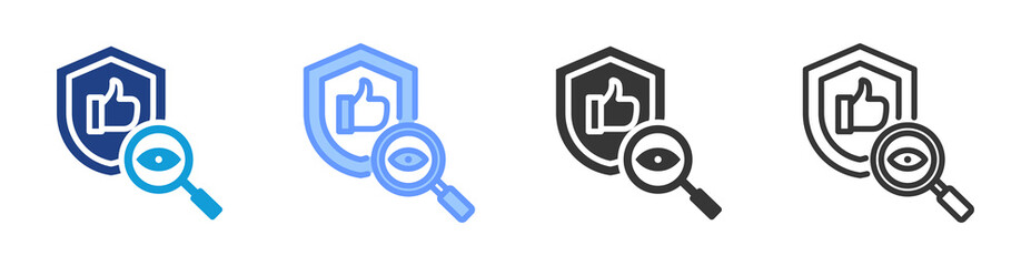 Reliability Monitoring icon set multiple style collection