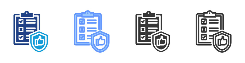 Reliability Evaluation icon set multiple style collection