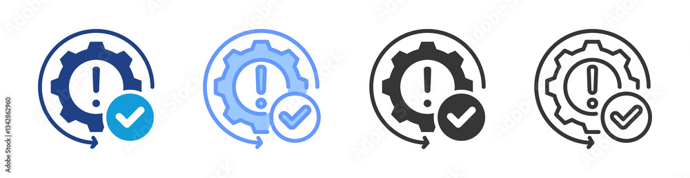 Poster Fault Isolation icon set multiple style collection