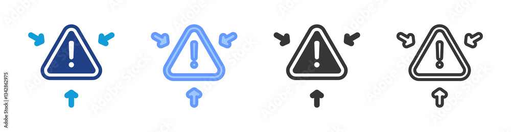 Aufkleber failure mode icon set multiple style collection